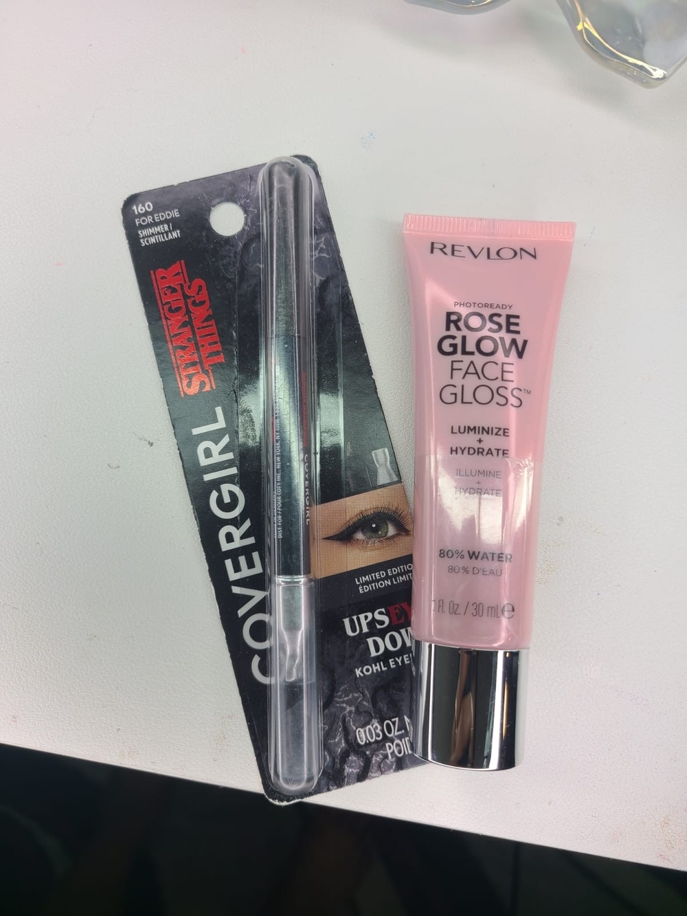 COVERGIRL Black Eyeliner Pencil & Revlon RoseGlow Face GLOSS